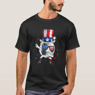 Camiseta 4 De Julio Dabbing Soccer Usa Bandera Americana
