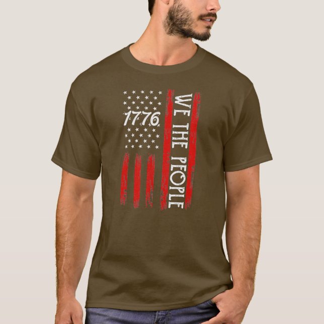 Camiseta 4 de julio de 1776 Para los hombres nosotros el pu (Anverso)
