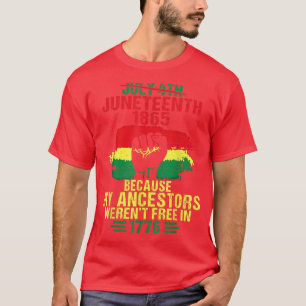 Camiseta 4 De Julio De 1865 Día De La Libertad Porque Mi Y