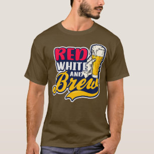 Camiseta 4 De Julio De 2021 Cerveza Blanca Roja