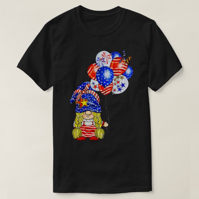 Camiseta 4 De Julio De 2022 Patriotic Gnomes Funny American (Diseño del anverso)