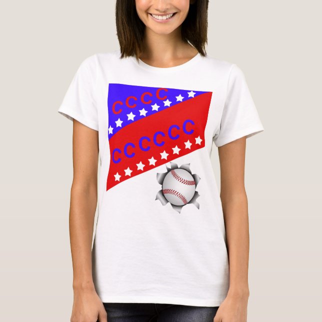 Camiseta 4 de julio de Béisbol (Anverso)