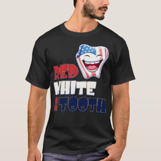 Camiseta 4 de julio Dentist Red White Tooth