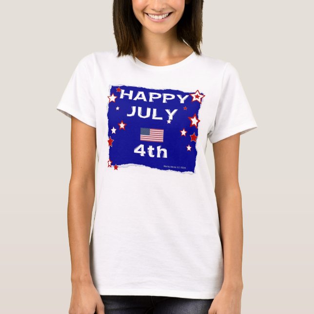 Camiseta 4 de julio (Día de la Independencia) (Anverso)