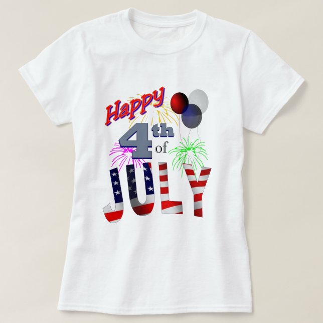 Camiseta 4 de julio, Día de la Independencia (Diseño del anverso)