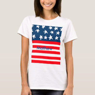 Camiseta 4 de julio Día de la Independencia añadir el nombr
