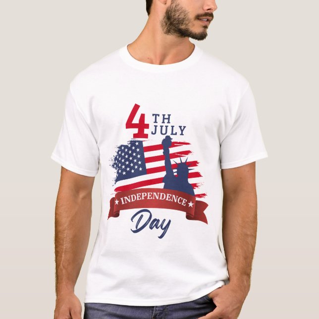 Camiseta 4 de julio día de la independencia de ee. uu. (Anverso)