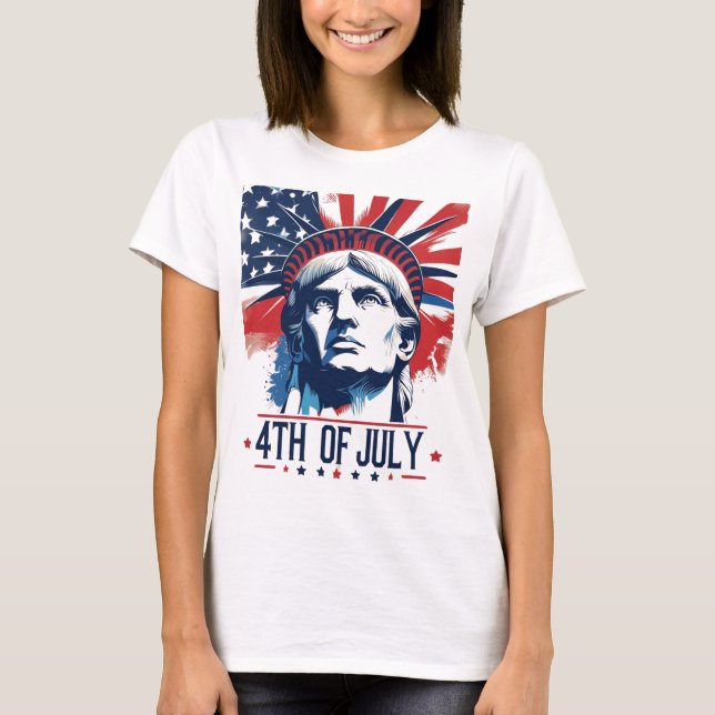 Camiseta 4 de julio Día de la Independencia Espíritu (Anverso)