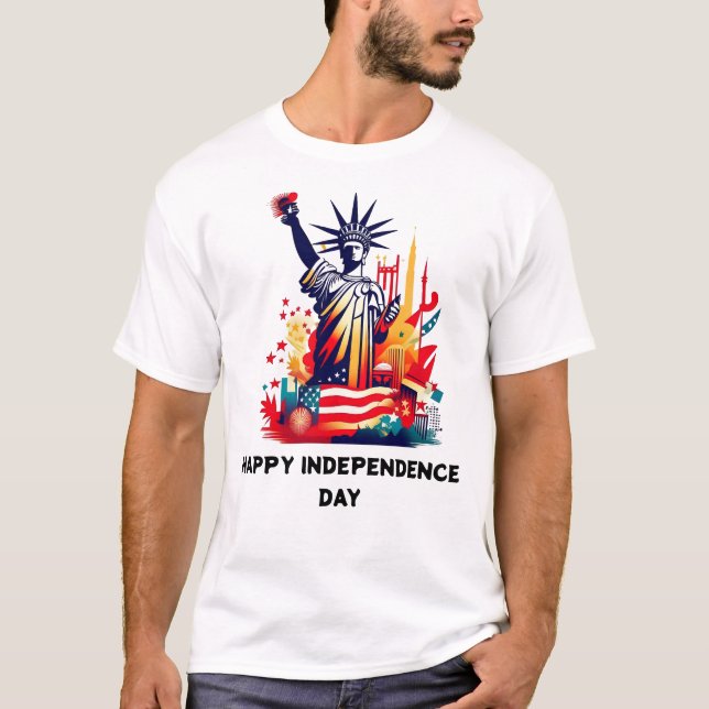 Camiseta 4 de julio Día de la Independencia T-Shirt (Anverso)