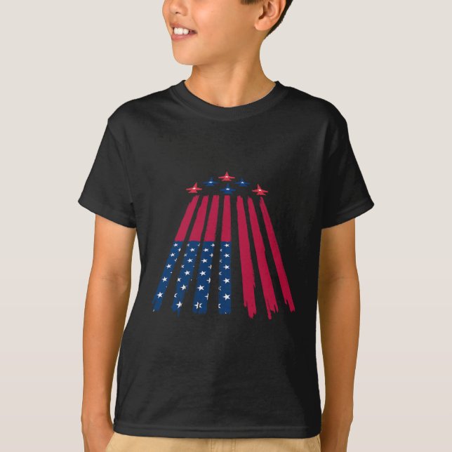 Camiseta 4 de julio, Día de la Independencia, vuelo de la b (Anverso)