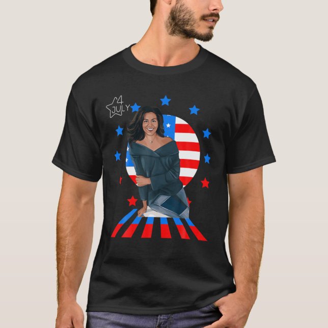 Camiseta 4 de julio - Día de la mujer de Michelle Obama (Anverso)