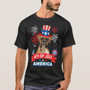Camiseta 4 De Julio Día Patriótico Boxer Independencia De P