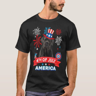 Camiseta 4 De Julio Día Patriótico Cane Corso Dog Independe