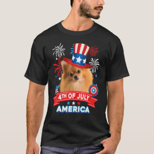Camiseta 4 De Julio Día Patriótico Independencia Perro Pome