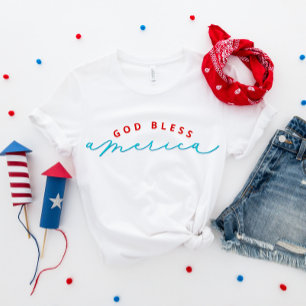 Camiseta 4 de julio Dios bendiga a Estados Unidos con camis
