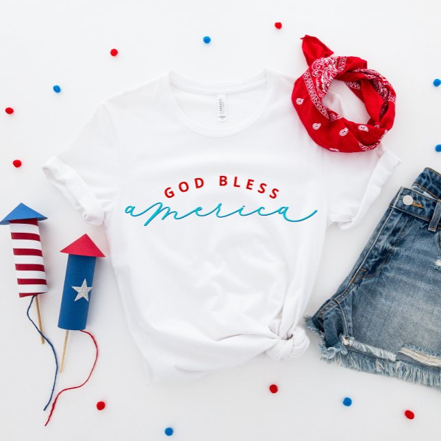Camiseta 4 de julio Dios bendiga a Estados Unidos con camis (Subido por el creador)