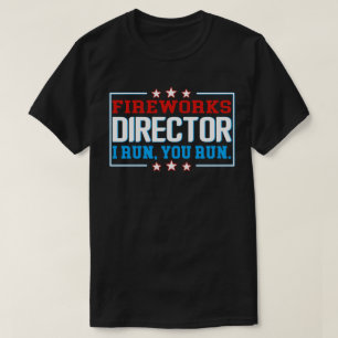 Camiseta 4 de julio, director de fuegos artificial