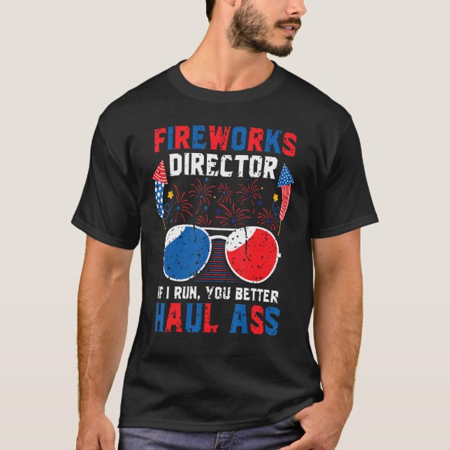 Camiseta 4 De Julio, Director De Fuegos Artificiales (Anverso)