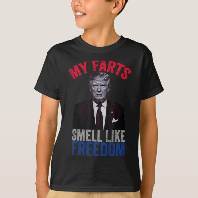 Camiseta 4 de julio Divertido Trump Patriótico, me gustan m (Anverso)