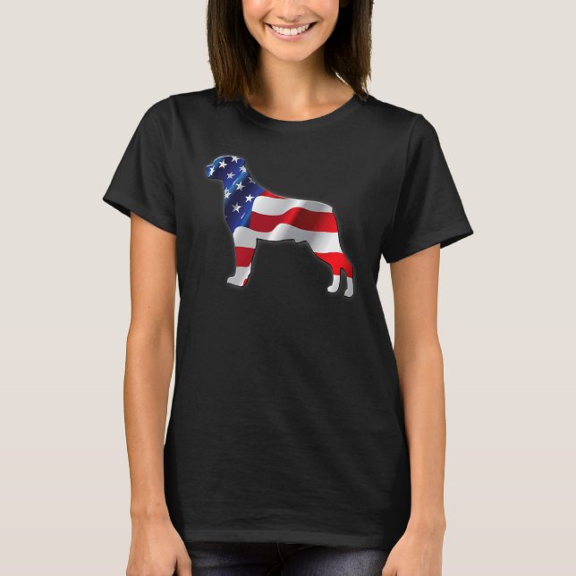Camiseta 4 De Julio Dueños De Rottweiler Y Amantes De Perro (Anverso)