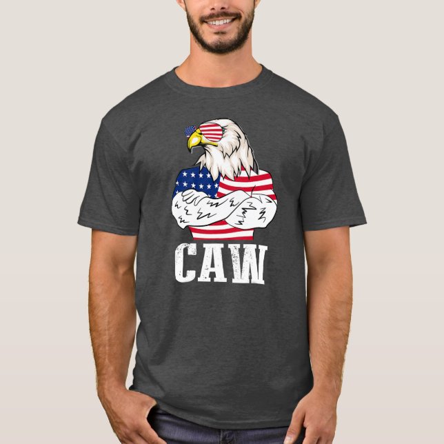 Camiseta 4 de julio: Eagle Caw patriótico (Anverso)