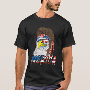 Camiseta 4 De Julio Eagle Mullet Bandera Eeuu Hombres Hombr