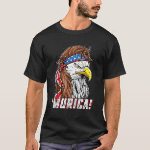 Camiseta 4 De Julio Eagle Mullet Murica Bandera Estadounide
