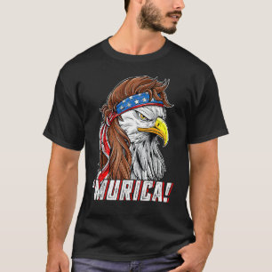 Camiseta 4 De Julio Eagle Mullet Murica Bandera Estadounide