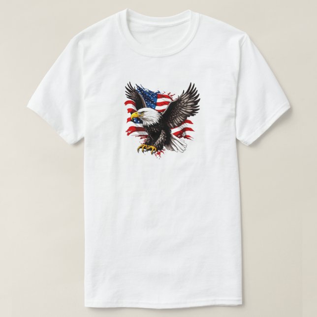 Camiseta 4 De Julio Eagle T-Shirt (Diseño del anverso)