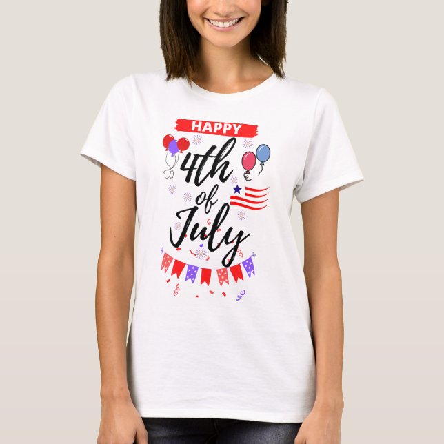 Camiseta 4 de julio, ee.uu., día de la independencia (Anverso)