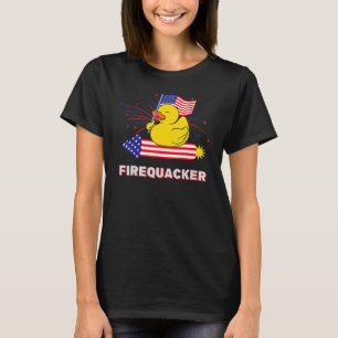 Camiseta 4 De Julio Eeuu Patriotic Firecracker Rubber Duck