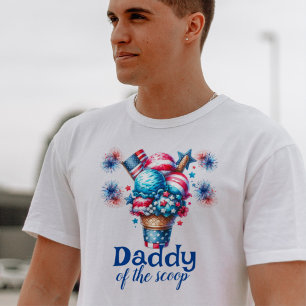 Camiseta 4 de julio El género del helado de helado revela q