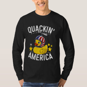 Camiseta 4 de julio: El patriota pato de goma Tee Quackin