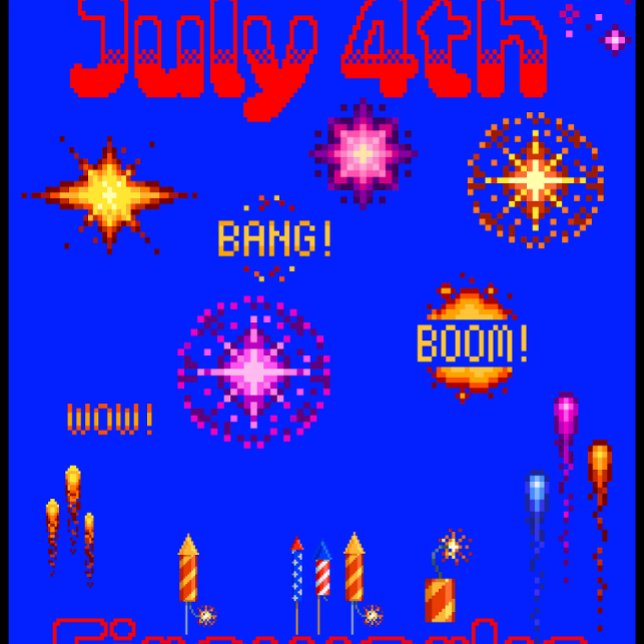 Camiseta 4 de julio en píxeles (Subido por el creador)