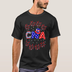 Camiseta 4 De Julio Enfermera Enfermera De La Cna Azul Blan
