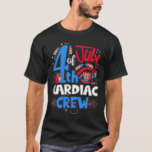 Camiseta 4 De Julio Equipo Cardíaco Enfermera Cardíaca Feli