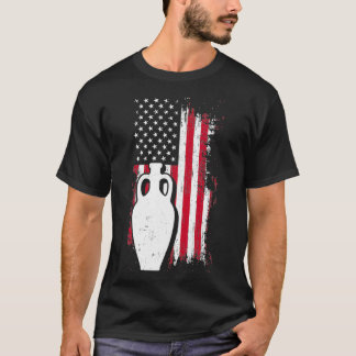 Camiseta 4 de julio Escultura de la olla arcilla de la band