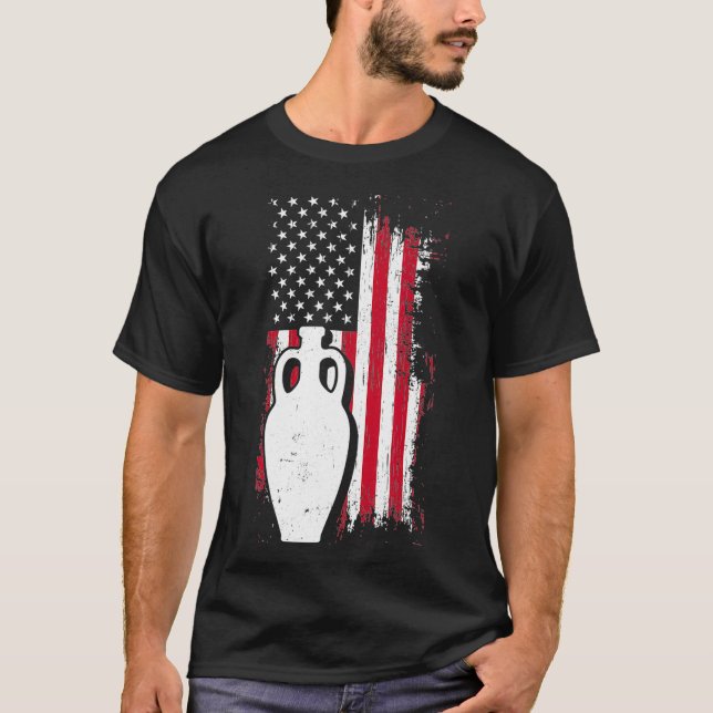 Camiseta 4 de julio Escultura de la olla arcilla de la band (Anverso)