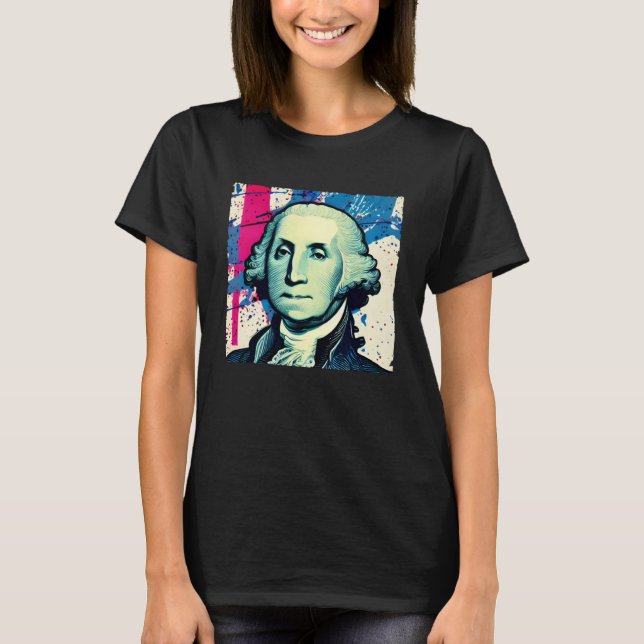 Camiseta 4 de julio Estados Unidos George Washington Americ (Anverso)