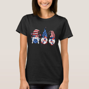 Camiseta 4 De Julio Estadounidense Gnomes Sombra De Gafas D