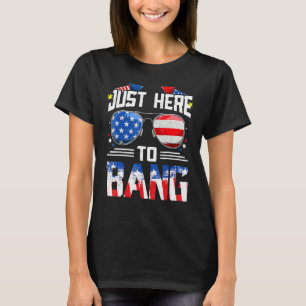 Camiseta 4 De Julio Estoy Acá Para Bang Usa Flag Sunglas