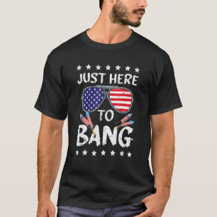 Camiseta 4 De Julio Estoy Acá Para Bang Usa Flag Sunglass