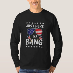 Camiseta 4 De Julio Estoy Acá Para Bang Usa Flag Sunglass