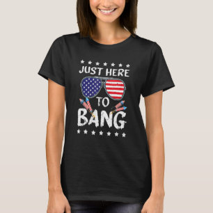 Camiseta 4 De Julio Estoy Acá Para Bang Usa Flag Sunglass