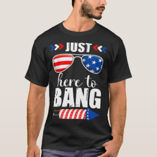 Camiseta 4 de julio estoy aquí para Bang USA Bandera Sungla