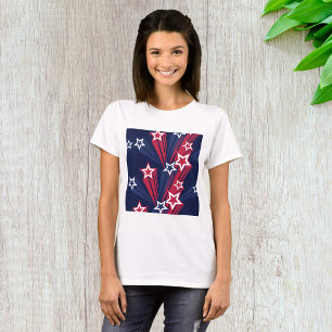 Camiseta 4 de julio Estrellas patrióticas rojo blanco y azu