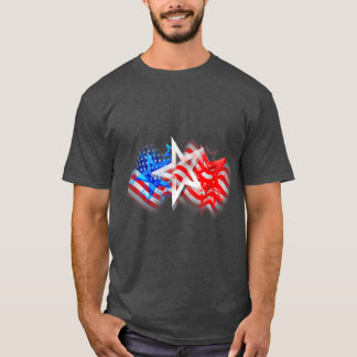 Camiseta 4 De Julio Estrellas Rojas Blancas Azules Bandera