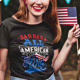 Camiseta 4 de julio Familia patriótica de toda la esposa no