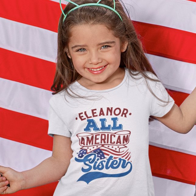 Camiseta 4 de julio Familia patriótica hermanastra de todos (Subido por el creador)