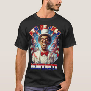 Camiseta 4 de julio Feliz Dentista